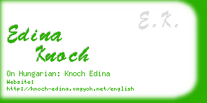 edina knoch business card